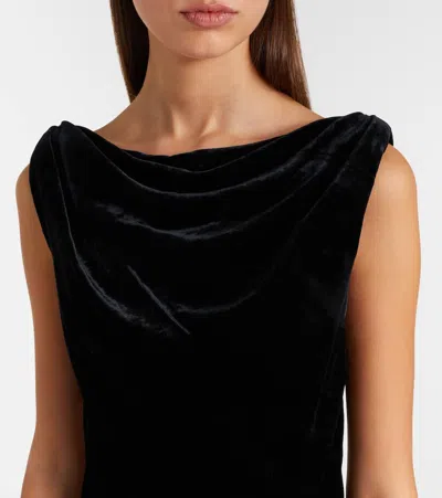 Altuzarra Drina Satin Midi Dress In Black