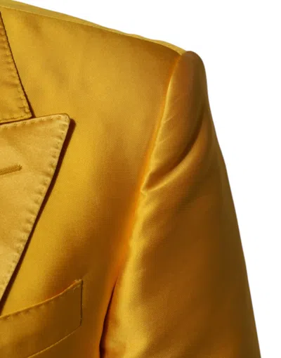 Pre-owned Dolce & Gabbana Yellow 2 Piece Silk Blend Men Suit Men's Sicilia ()