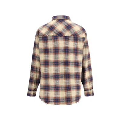 Dsquared2 Plaid Button-down Shirt With Chest Pockets In Brown