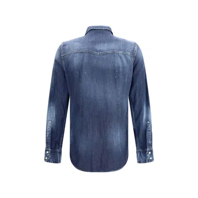 Dsquared2 Dsquared² Fashion Western Men's Shirt In Blue