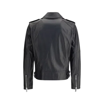 Dsquared2 Kiodo Leather Jacket In Black