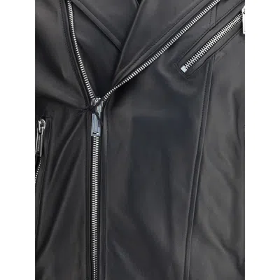 Dsquared2 Kiodo Leather Jacket In Black