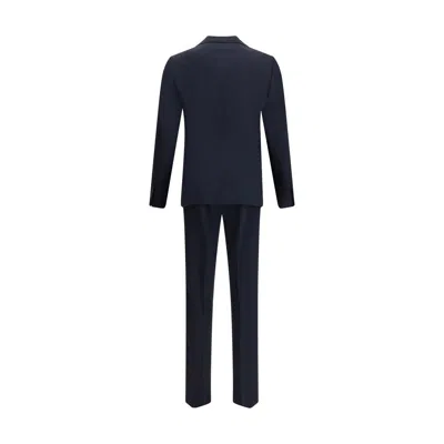 Dsquared2 Black Fleece Wool Two-piece Suit In Blue