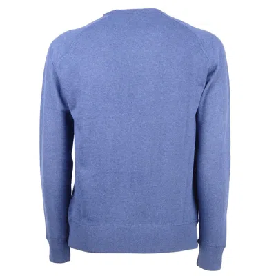 Emilio Romanelli Blue Cashmere Men Sweater In Multi