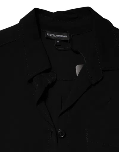 Pre-owned Emporio Armani Black Viscose Blend Shirt Style Belted  Women's Dress ()