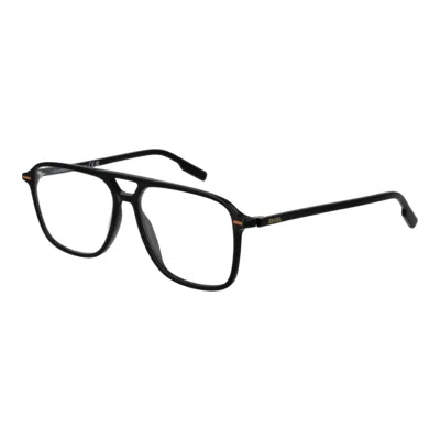 Ermenegildo Zegna Black Men Glasses Frame In Black