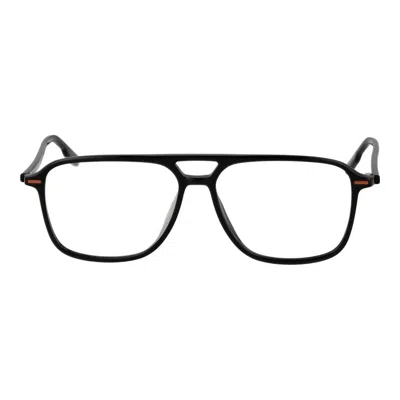 Ermenegildo Zegna Black Men Glasses Frame In Black