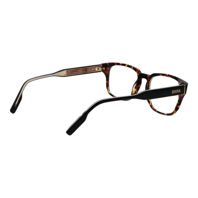 Ermenegildo Zegna Brown Men Glasses Frame In Brown