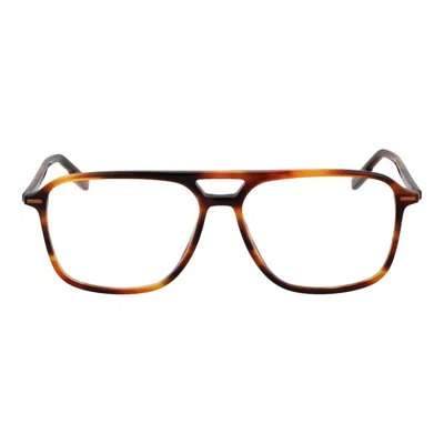 Ermenegildo Zegna Brown Men Glasses Frame In Brown