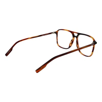 Ermenegildo Zegna Brown Men Glasses Frame In Brown