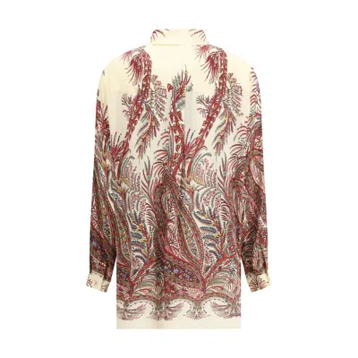 Etro Paisley Print Silk Shirt With Collared Neck In Multi