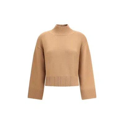 Fabiana Filippi Wool Turtleneck Sweater In Neutral