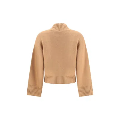 Fabiana Filippi Wool Turtleneck Sweater In Neutral