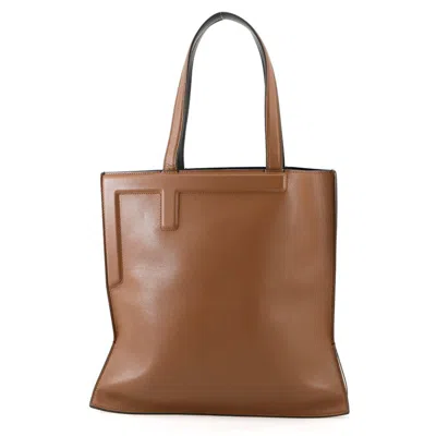 Pre-owned Fendi Black Brown Leather Tote Bag () In Multi