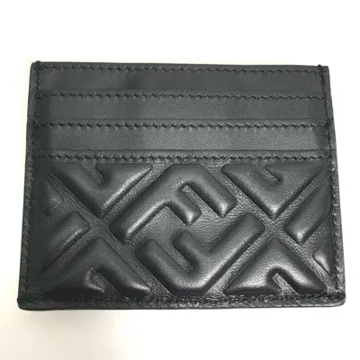 Pre-owned Fendi Black Leather Coin Purse/coin Case ()