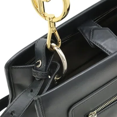 Pre-owned Fendi Black Leather Handbag Shoulder Bag ()