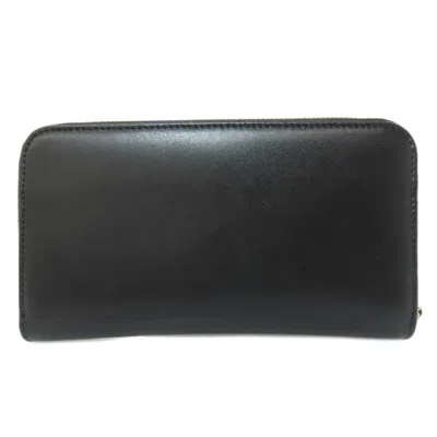 Pre-owned Fendi Black Leather Long Wallet (bi-fold) ()