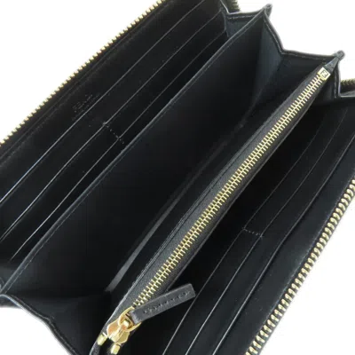 Pre-owned Fendi Black Leather Long Wallet (bi-fold) ()