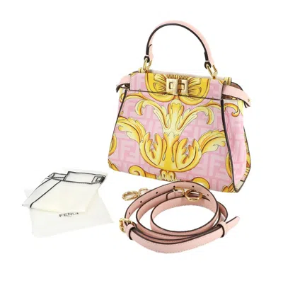 Pre-owned Fendi Multi-color Pink Leather Handbag Shoulder Bag ()
