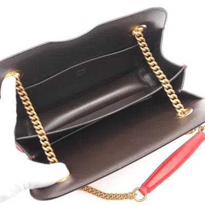 Pre-owned Fendi Red Color Leather Shoulder Bag ()