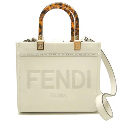 Pre-owned Fendi White Leather Tote Bag ()