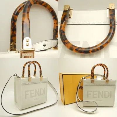 Pre-owned Fendi White Leather Tote Bag ()