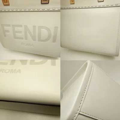 Pre-owned Fendi White Leather Tote Bag ()