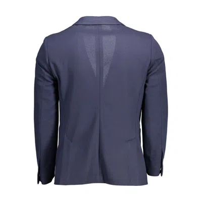Gant Blue Polyester Men Jacket In Blue