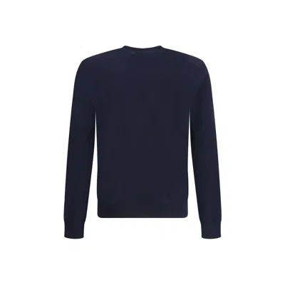Giorgio Armani Virgin Wool Sweater In Blue