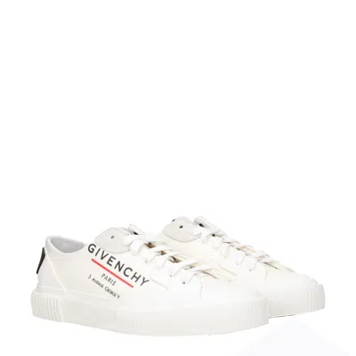 Givenchy Beige Fabric Low Top Men's Sneakers In White