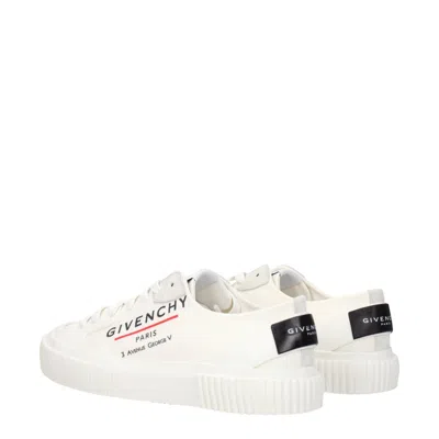 Givenchy Beige Fabric Low Top Men's Sneakers In White