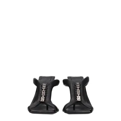 Givenchy Black Leather Stiletto Heel Women's Sandals In Black