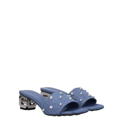 Givenchy Blue Fabric Sandal In Blue