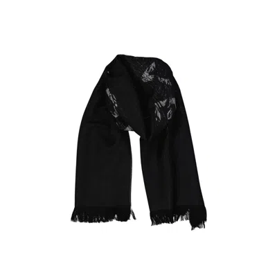 Givenchy Wool Logo Scarf Men In Black