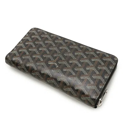 Pre-owned Goyard Black Pvc Leather Long Wallet (bi-fold) ()