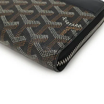 Pre-owned Goyard Black Pvc Leather Long Wallet (bi-fold) ()