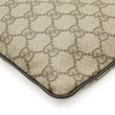 Pre-owned Gucci Beige Dark Brown Pvc Leather Shoulder Bag () In Multi