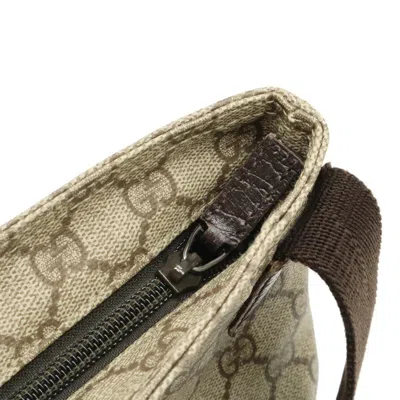 Pre-owned Gucci Beige Dark Brown Pvc Leather Shoulder Bag () In Multi