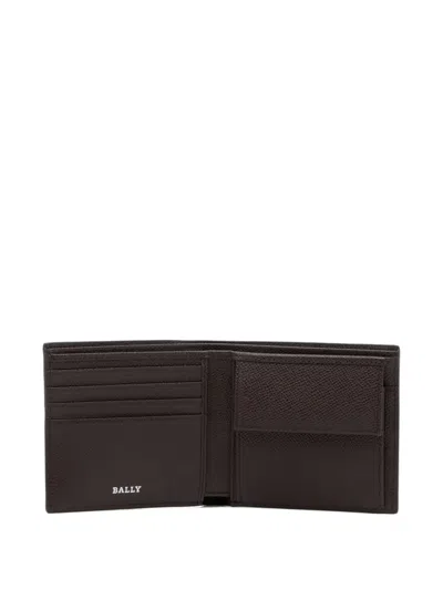 Bally Grained Bifold Wallet In Brown