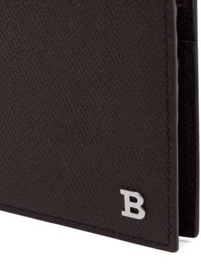 Bally Grained Bifold Wallet In Brown
