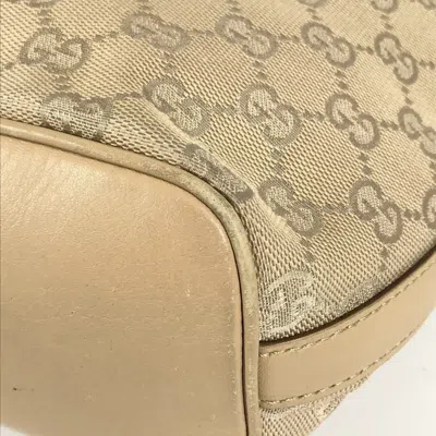 Pre-owned Gucci Beige Gg Canvas Shoulder Bag () In Sand