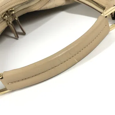Pre-owned Gucci Beige Gg Canvas Shoulder Bag () In Sand