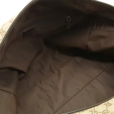 Pre-owned Gucci Beige Green Red Color Canvas Leather Boston Bag Shoulder Bag ()