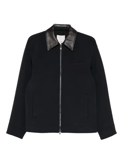 Tibi Contrast-collar Jacket In Blue