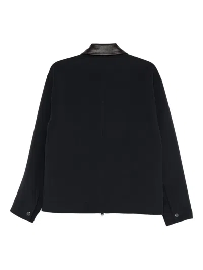 Tibi Contrast-collar Jacket In Blue