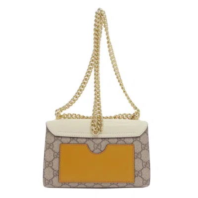 Pre-owned Gucci Beige White Yellow Pvc Leather Shoulder Bag ()