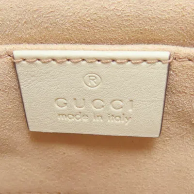 Pre-owned Gucci Beige White Yellow Pvc Leather Shoulder Bag ()