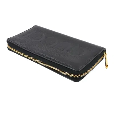 Pre-owned Gucci Black Leather Long Wallet (bi-fold) ()