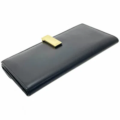 Pre-owned Gucci Black Leather Long Wallet (bi-fold) ()