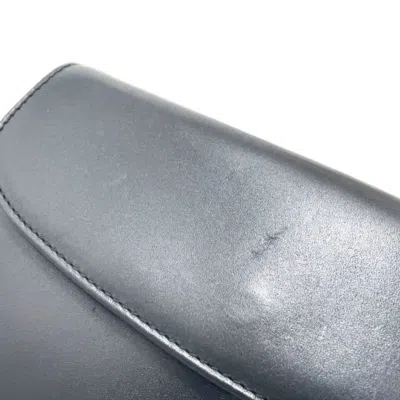 Pre-owned Gucci Black Leather Long Wallet (bi-fold) ()